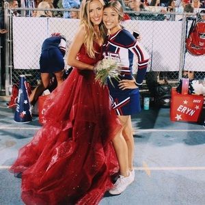 Red Princess Style Glitter dress